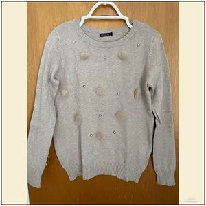 Blush color fun fashion sweater